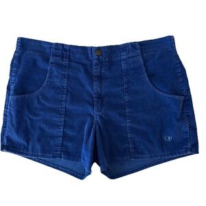 Vintage 80s Electric Blue Ocean Pacific Corduroy Shorts Womens 36‎ Waist Preppy
